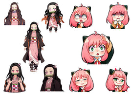 Nezuko and Anya Forger Assorted Stickers