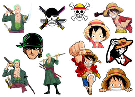 One Piece Zoro and Luffy Assorted Stickers