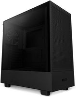 NZXT H5 Flow Compact Mid Tower Air Flow PC Case, Up to 240mm Radiator Support, Tempered Glass Front Panel, 6x120mm/140mm Fan Support, Built-in RGB, Spacious Cable Management, Black