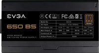 EVGA 650 B5 650W 80+ Bronze Fully Modular, EVGA ECO Mode, Single Rail, 54.1A + 12V, FDB Fan, Compact 150mm Size