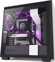 NZXT H710i ATX Mid Tower PC Gaming Case, Front I/O USB Type-C Port, Vertical GPU Mount, Integrated RGB Lighting, Water-Cooling Ready, White