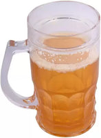 Fake Beer Plastic Double Wall Frosty Beer With Jelly Inside, Clear, Plastic Beer Mug  (350 ml)