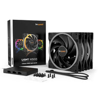 Be Quiet ! Light Wings 140mm PWM high-speed triple-pack Fan - Black