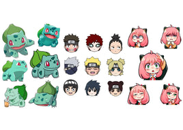 Bulbasaur , Anya Forger and Naruto Assorted Stickers