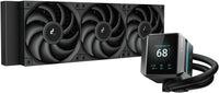 DeepCool Mystique 360 2.8 TFT LCD Screen Black, 360mm Radiator, 120mm Fan Size, 2150 RPM Fan Speed, 72.45 CFM Fan Airflow, 3400 RPM Pump Speed, FDB Fan, Black