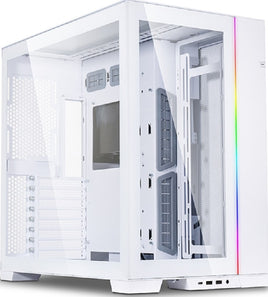 Lian Li O11 Dynamic Evo E-ATX Computer Case, Tempered Glass, 220mm PSU Support, Movable IO Module, 120/140mm Fan, Radiator Support Up to 360mm, White