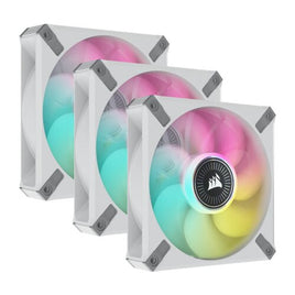 Corsair iCUE ML120 RGB ELITE Premium 120mm PWM Magnetic Levitation Fan - White Triple Fan Kit