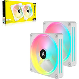 Corsair iCUE LINK QX140 RGB 140mm Double Fan Starter Kit - White