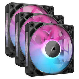 Corsair iCUE Link RX140 RGB 120mm PWM Fans, 2100 RPM Speed, Magnetic Dome Bearing, Tripple Starter Kit, Fans - Black