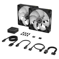 Corsair iCUE LINK RX140 RGB 140mm PWM Fan Twin Starter Kit - Black