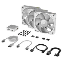 Corsair iCUE Link RX140 RGB 120mm PWM Fans, 2100 RPM Speed, Magnetic Dome Bearing, Tripple Starter Kit, Fans - White