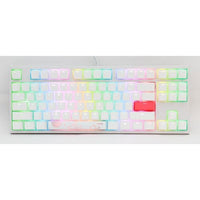 Ducky One 2 TKL Cherry Silent Red RGB White Switch Gaming Mechanical Keyboard - White