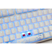 Ducky One 2 TKL Cherry Silent Red RGB White Switch Gaming Mechanical Keyboard - White