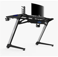 DXRacer NEX Gaming Desk - Black/Silver/Blue