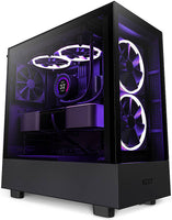 NZXT H5 Elite ATX Mid Tower Case, Up to 240mm Radiator, 6x 120mm Fan Support, Tempered Glass Front Panel & Built-in RGB, Intuitive Cable Management, 2.5”/3.5” Drive Bays, Black