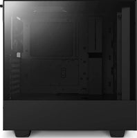 NZXT H510 Flow Compact ATX Mid Tower Case, 280mm Radiator Supported, Tempered Glass Panel, 2x USB 3, 2x 120mm Fan, Matte Black Edition