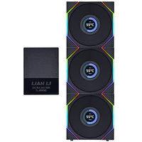 Lian Li UNI FAN TL120 LCD RGB Triple-Pack Fan - Black