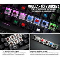 Glorious Modular Mechanical Gaming Keyboard w/ RGB LED and Brown Switches - Black