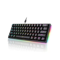 Redragon Akali K642-RGB 60% Wired Gaming Mechanical Keyboard - Black