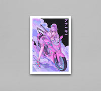 Lady Bike Rider RGB Frame