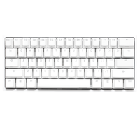 Ducky One 2 Mini 60% RGB LED Mechanical Keyboard with Cherry MX Red Key Switches - White