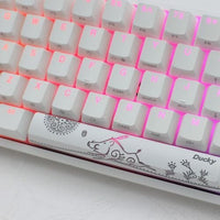 Ducky One 2 Mini 60% RGB LED Mechanical Keyboard with Cherry MX Red Key Switches - White