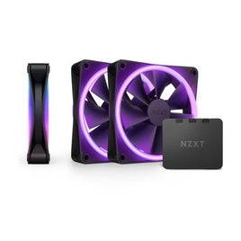 NZXT F120 RGB DUO Triple Pack Cooling Case Fans - Black