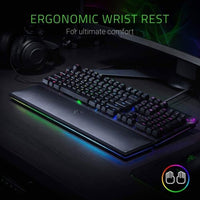 Razer Huntsman Elite Opto-Mechanical Switch 4-Side Underglow Gaming Keyboard with Leatherette Wrist Rest - Black