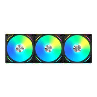 Lian Li UNI FAN AL120 V2 RGB 120mm Triple Pack Cooling Fan - Black