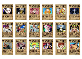 Mix One Piece Wanted Posters Assorted Stickers Pack 4