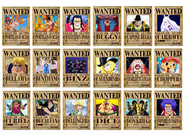 Mix One Piece Wanted Posters Assorted Stickers Pack 5