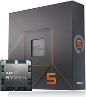 AMD Ryzen 5 7600X Desktop Processors, AM5 CPU Socket, 6 Cores 4.7GHz Up to 5.3GHz, 128GB Max Memory, 12 Threads, 5200 MT/s MAX Speed