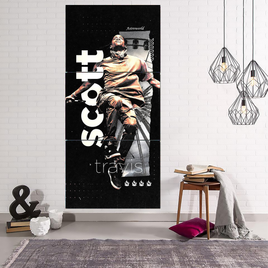 Travis Scott Black Background 3pcs. Wall Art Canvas