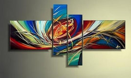 Custom Mix colors Wall Art Design 4 panel  40x70 35x100 cm