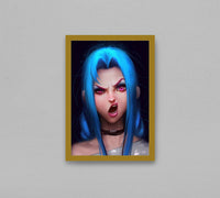 Blue Hair Girl RGB Frame