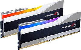 G.Skill Trident Z5 RGB 32GB (2x16GB) DDR5 Memory, 6000MHz Speed, 40-40-40-96 Latency, 1.35V, Intel XMP 3.0, Dual Channel Kit, Silver | F5-6000J4040F16GX2-TZ5RS