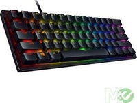 Razer Huntsman Mini 60% Gaming Keyboard, Fastest Keyboard Switches Ever, Clicky Purple Optical Switches, Chroma RGB Lighting, PBT Keycaps, Onboard Memory - Mercury White/Black