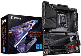 Gigabyte Z790 Aorus Elite AX Rev1 DDR4 ATX, Realtek 2.5GbE LAN, Wi-Fi 6E, Bluetooth, PCIE 5 x16 Slot, M.2 Connector, EZ-Latch Plus