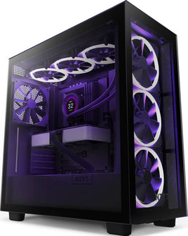 NZXT H7 Elite Premium ATX Mid Tower Case, Tempered Glass, Up To 360mm Radiator Support, 2.5'' / 3.5 Drive Bays, 7 Expansion Slots, 3 Fan Channels, RGB Connector, Black/White