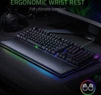 Razer Huntsman Elite Gaming Keyboard: Fastest Keyboard Switches Ever, Chroma RGB Lighting, Magnetic Plush Wrist Rest, Light and Instant Switch