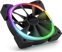 NZXT AER RGB 2-120mm - Advanced Lighting Customizations - Winglet Tips - Fluid Dynamic Bearing - LED RGB PWM Fan - Triple Fans (Lighting Controller INCLUDED) - Black