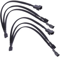 2Pc 1 to 3 Mainboard 4 PIN Fan Extension Cables Mainboard 4 PIN Power Cables Connectors Fan Splitter