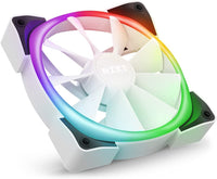 NZXT AER RGB 2-120mm - Advanced Lighting Customizations - Winglet Tips - Fluid Dynamic Bearing - LED RGB PWM Fan - Single (Lighting Controller REQUIRED & NOT INCLUDED) - White