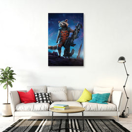 Rocket Raccoon Guardians Of The Galaxy Wall Art Canvas