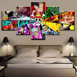 Custom One Piece Color Full Wall Art 5 panel 35x60 35x80 35x100 cm