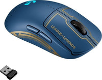Logitech Pro League of Legends Edition Wireless Mouse, 80G Ultra Lightweight, 25600 Max DPI, 1 Ms Report Rate, Hero 25K Sensor, Blue