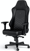 Noblechairs Hero Gaming Chair, 4D Armrests, Adjustable Lumbar Support, Class 4 Gas Lift, 60mm Casters, Max Load Up To 150kg, Aluminium Base, Black / Platinum White