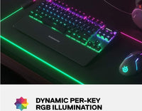 SteelSeries Apex 7 TKL Compact Mechanical Gaming Keyboard, OLED Smart Display, Linear Red Switch and Quiet, RGB Backlit