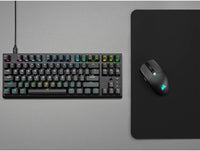 Corsair K60 Pro TKL RGB Tenkeyless Optical-Mechanical Gaming Keyboard, OPX Switches, Brushed Aluminium Structure, Removable USB Type-C Cable, AR Layout, QWERTY, Black