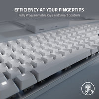 Razer Pro Type Ultra Wireless Mechanical Keyboard - Silent, Linear Switches, Ergonomic Design, Hyperspeed Technology, Fully ProgRAMmable Keys & Smart Controls - White